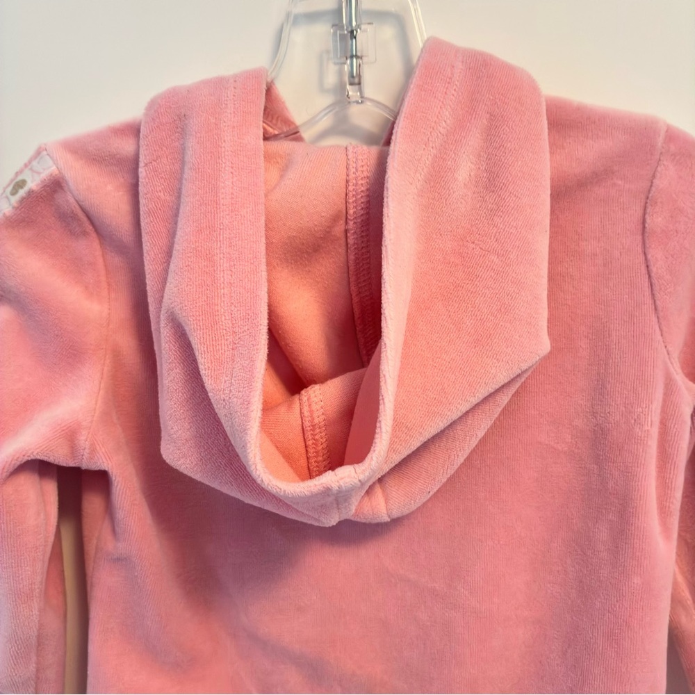 Juicy Couture Kids Toddler Girl Velour Zip-Up Hoodie Pink Size 3T - Picture 7 of 8